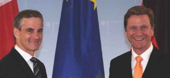 Die Außenminister Guido Westerwelle und Jonas Gahr Støre werden sich in Bonn treffen. Foto: Auswärtiges Amt